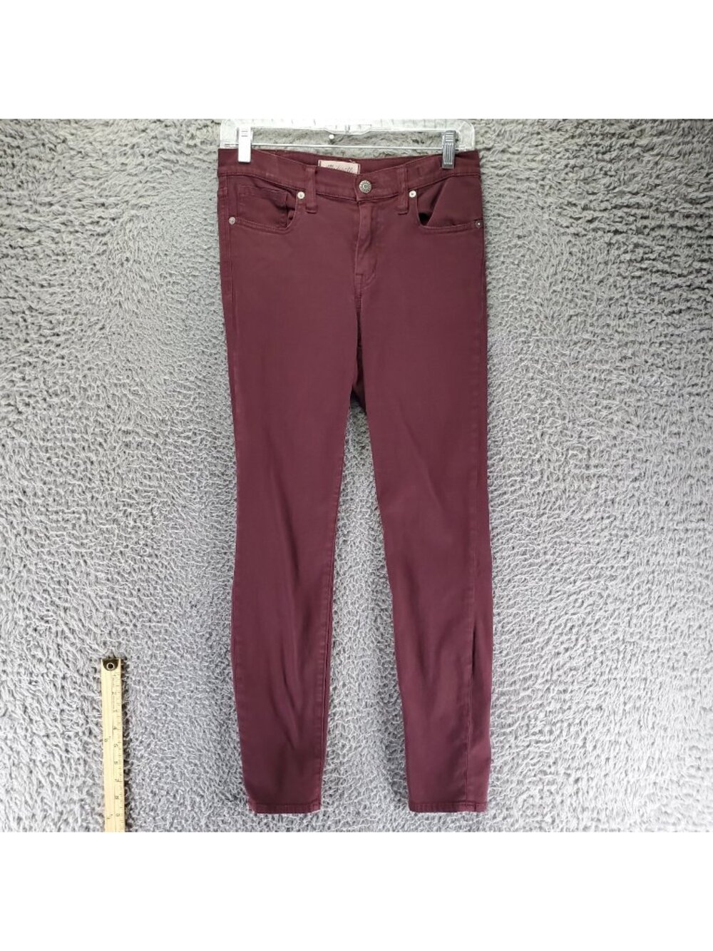 Madewell Jeans Womens 26 Burgundy Red High Riser Skinny Skinny Stretch *Read*
